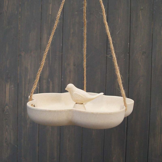 Earthy Sustainable Hanging Bird Bath Feeder