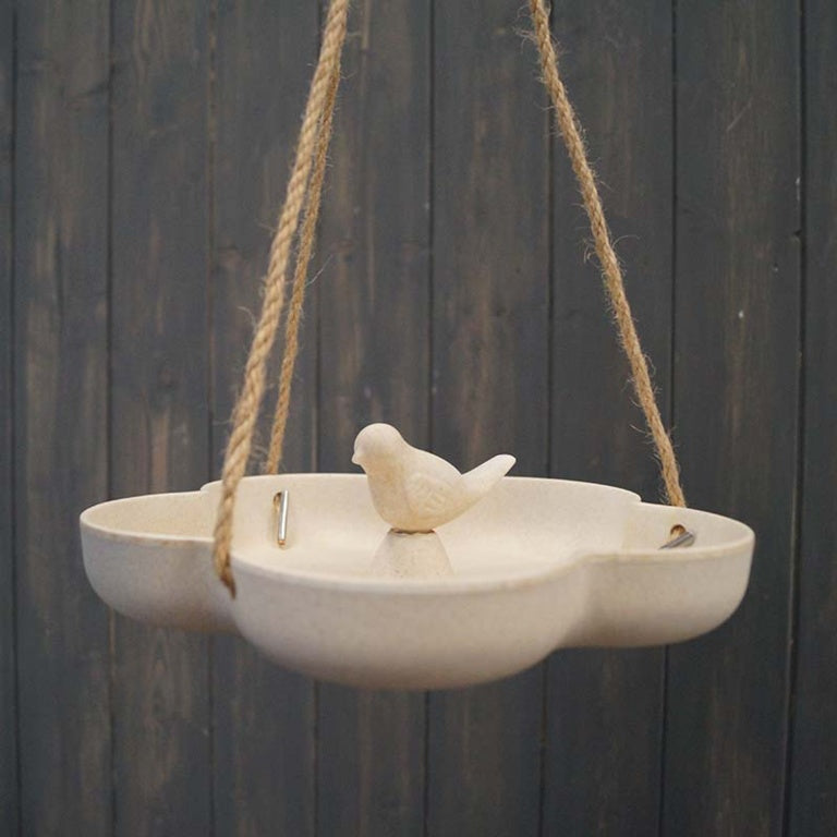 Earthy Sustainable Hanging Bird Bath Feeder