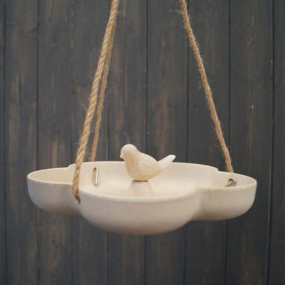 Earthy Sustainable Hanging Bird Bath Feeder