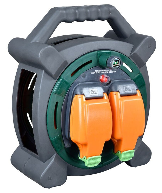 Masterplug Cable Reel 2 Gang