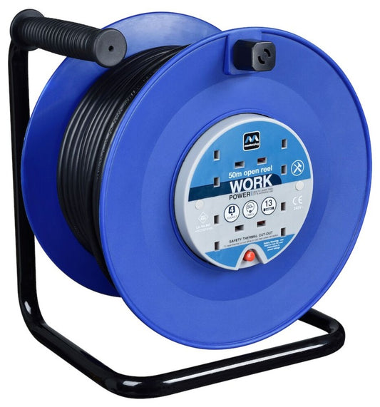 Masterplug Open Cable Reel 4 Gang