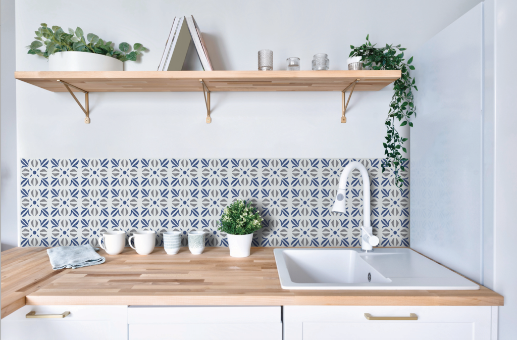 d-c-fixÂ® Self Adhesive Wall Tile Cuba Blue