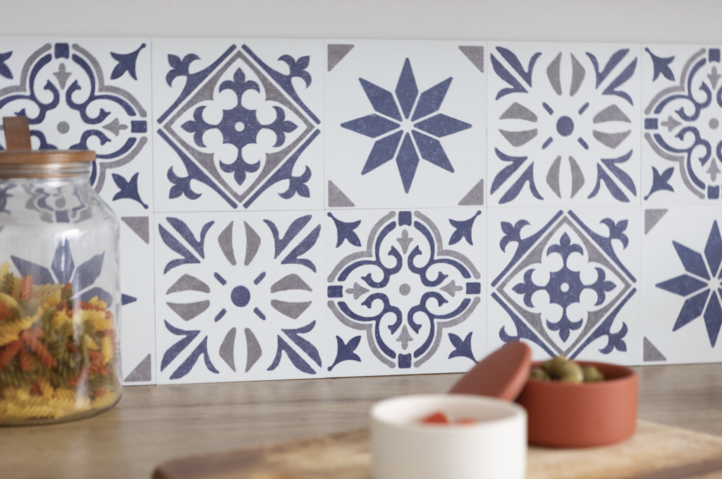 d-c-fixÂ® Self Adhesive Wall Tile Cuba Blue