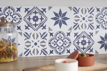 d-c-fixÂ® Self Adhesive Wall Tile Cuba Blue