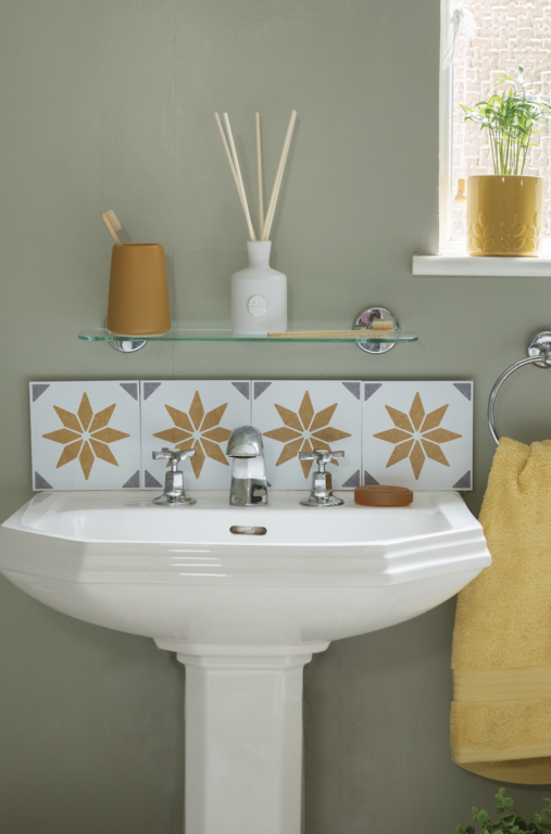 d-c-fixÂ® Self Adhesive Wall Tile Alia Gold
