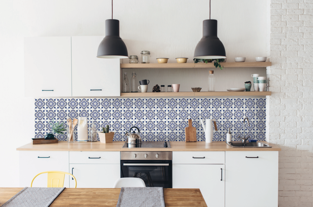 d-c-fixÂ® Self Adhesive Wall Tile Jamila Blue