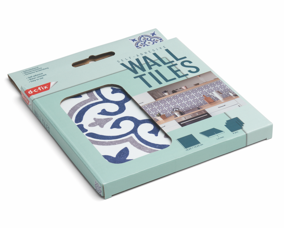 d-c-fixÂ® Self Adhesive Wall Tile Jamila Blue