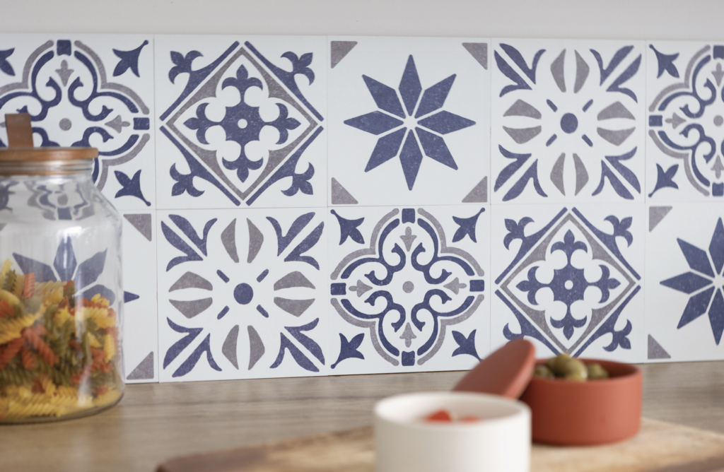 d-c-fixÂ® Self Adhesive Wall Tile Nadia Blue