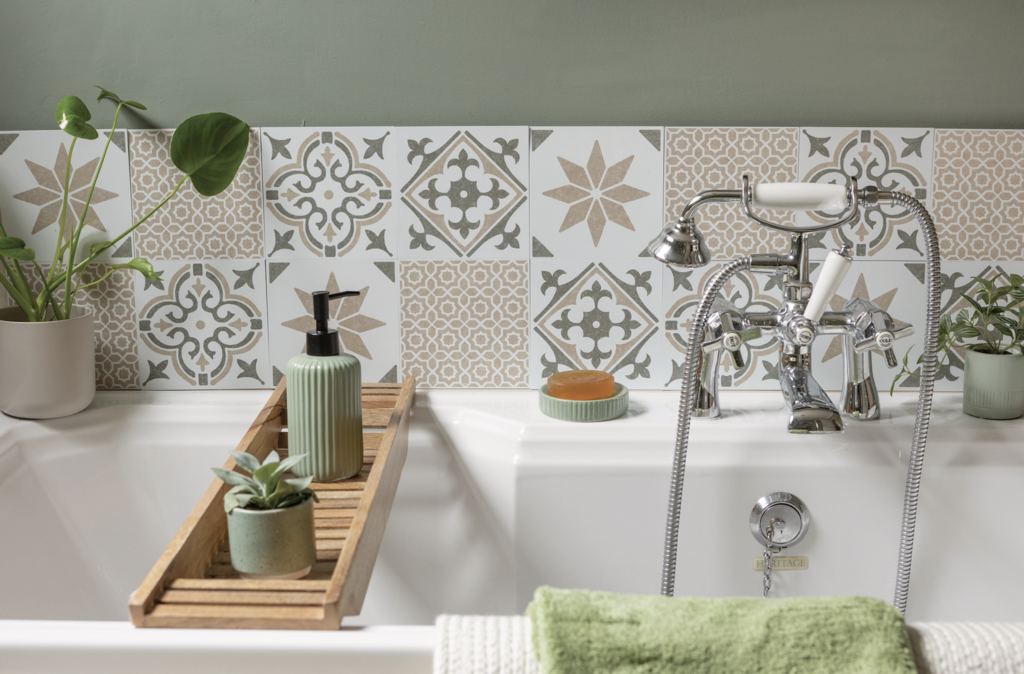 d-c-fixÂ® Self Adhesive Wall Tile Alia Olive