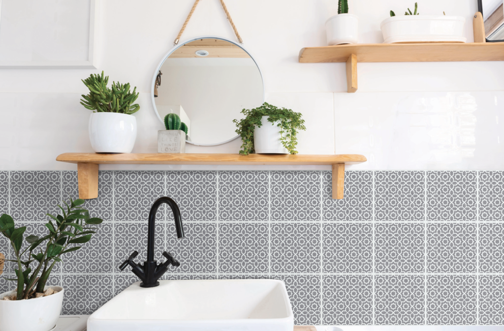 d-c-fixÂ® Self Adhesive Wall Tile Lina Grey