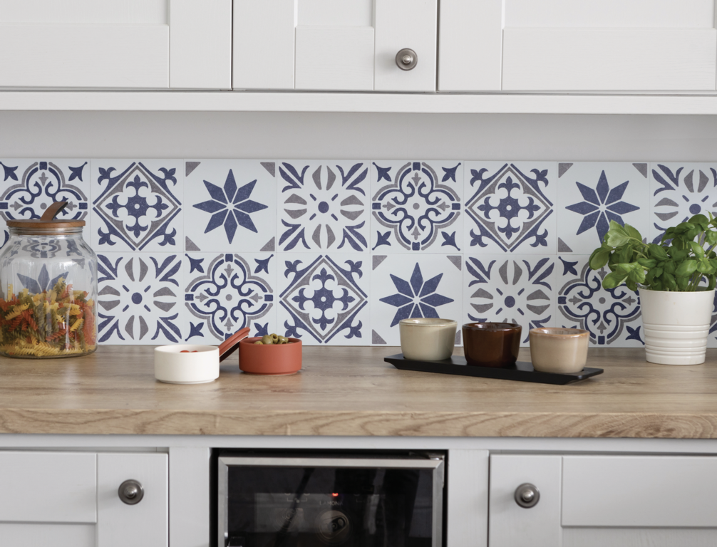 d-c-fixÂ® Self Adhesive Wall Tile Alia Blue