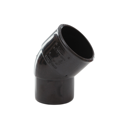 Davant Solvent Weld Spigot 45° Bend Black 40mm