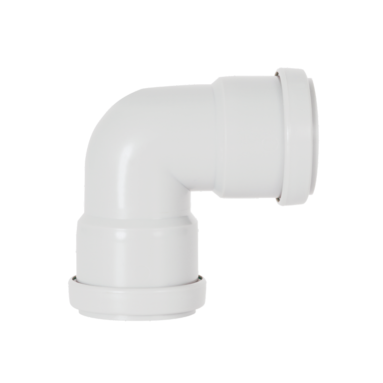 Davant Push Fit Knuckle 90Â° Bend White