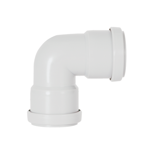 Davant Push Fit Knuckle 90Â° Bend White