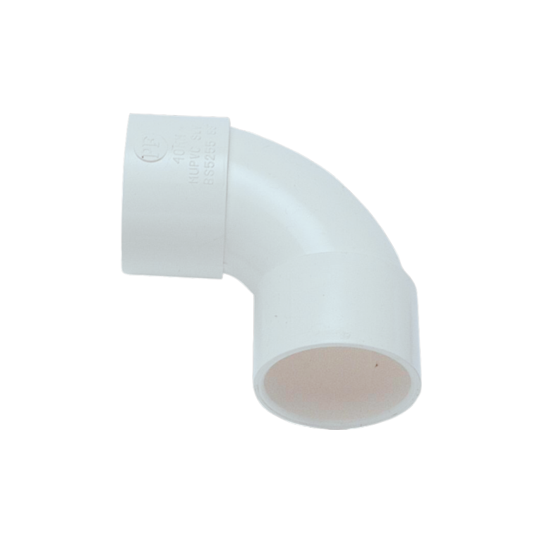 Davant Solvent Weld Swept Bend 92.5° White 40mm