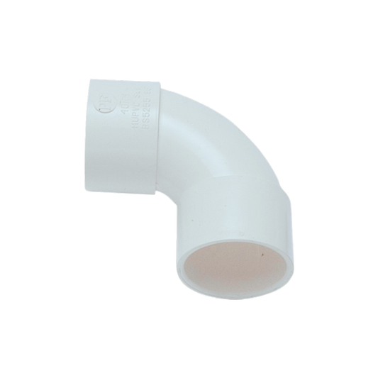 Davant Solvent Weld Swept Bend 92.5° White 40mm
