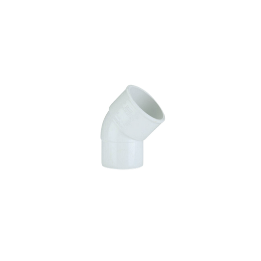 Davant Solvent Weld Spigot 45° Bend White 40mm