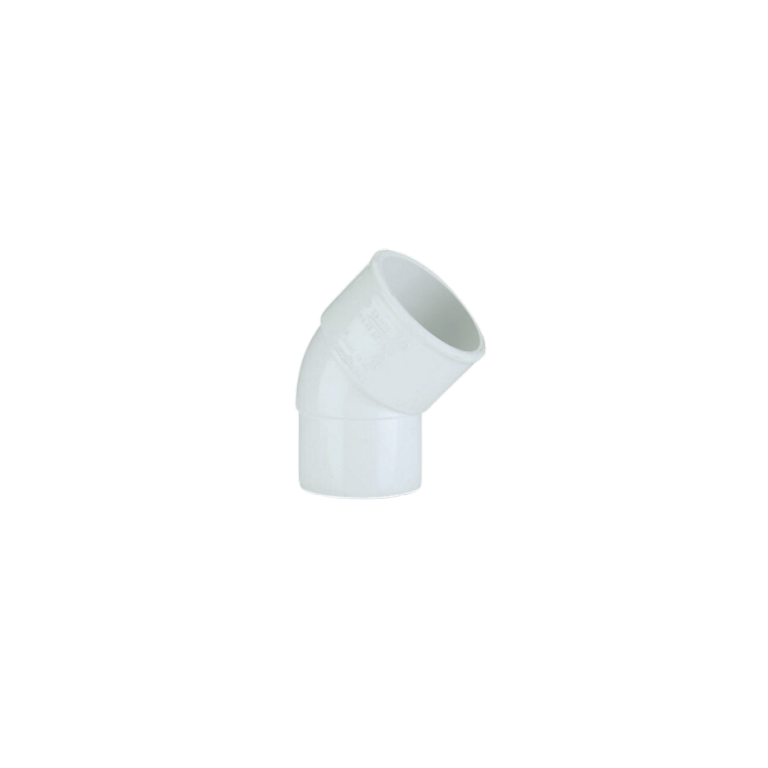 Davant Solvent Weld Spigot 45Â° Bend White