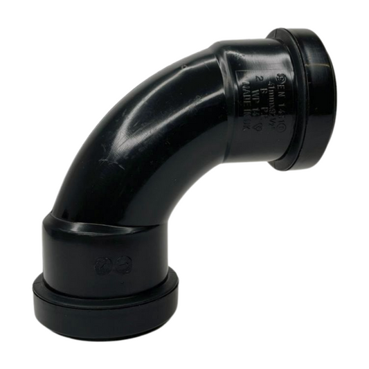 Davant Push Fit Swept Bend 91.25Â° Black