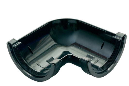Pipelife Mini Flow Gutter 90Â° Angle Black