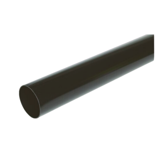 Kayflow Rainwater Round Downpipe Black 4m x 68mm