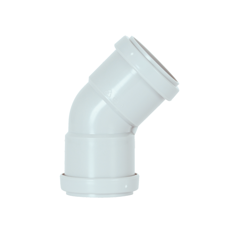 Davant Push Fit Obtuse 45° Bend 32mm White