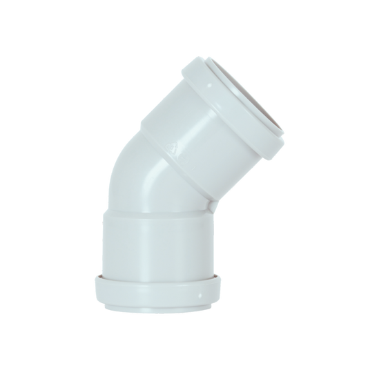 Davant Push Fit Obtuse 45° Bend 32mm White