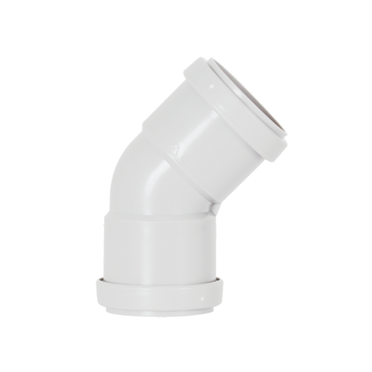 Davant Push Fit Obtuse 45° Bend 40mm White