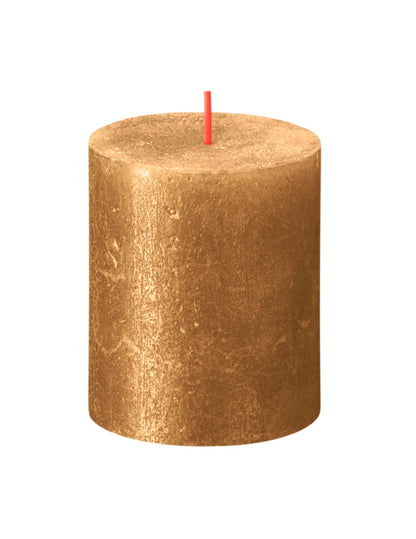 Bolsius Rustic Pillar Candle Shimmer Gold