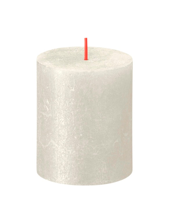 Bolsius Rustic Pillar Candle Shimmer Ivory