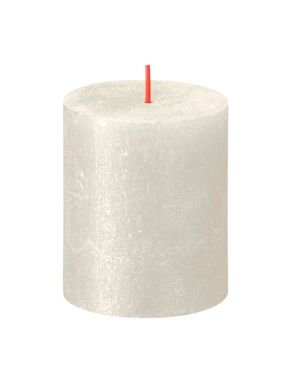 Bolsius Rustic Pillar Candle Shimmer Ivory