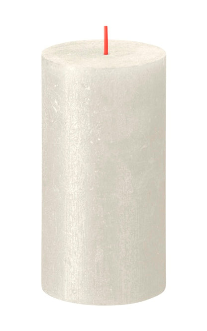 Bolsius Rustic Pillar Candle Shimmer Ivory