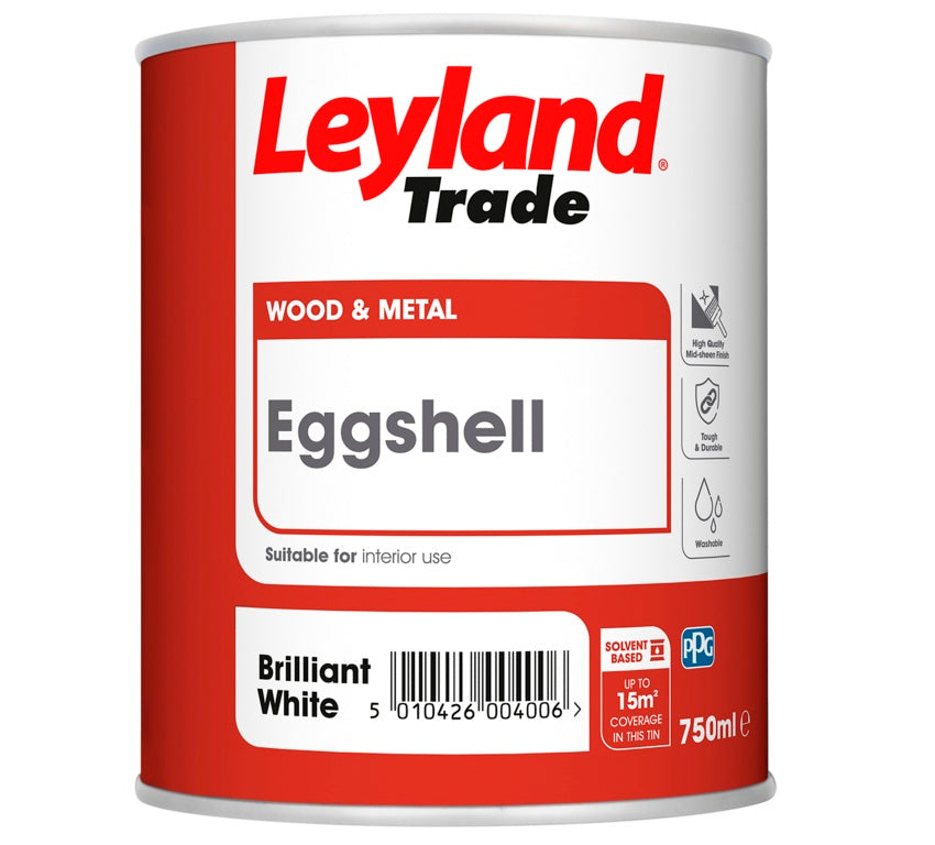Leyland Trade Eggshell Brilliant White 750ml