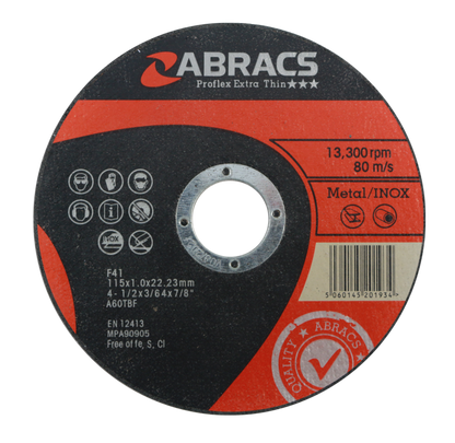Abracs Proflex Extra Thin Cutting Discs Pack 10