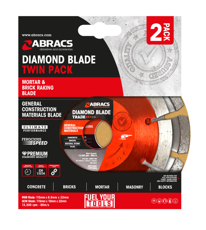 Abracs Mortar & GCM Blade Twin Pack