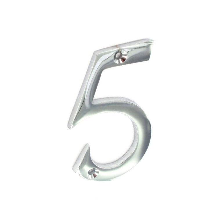 Securit Chrome Numeral 75mm 5