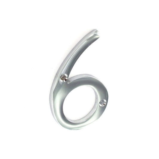 Securit Chrome Numeral 75mm 6
