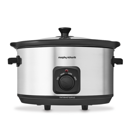 Morphy Richards Ceramic Slow Cooker 6.5L Brushed Steel