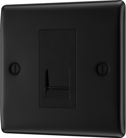 BG Single Master Telephone Socket Black
