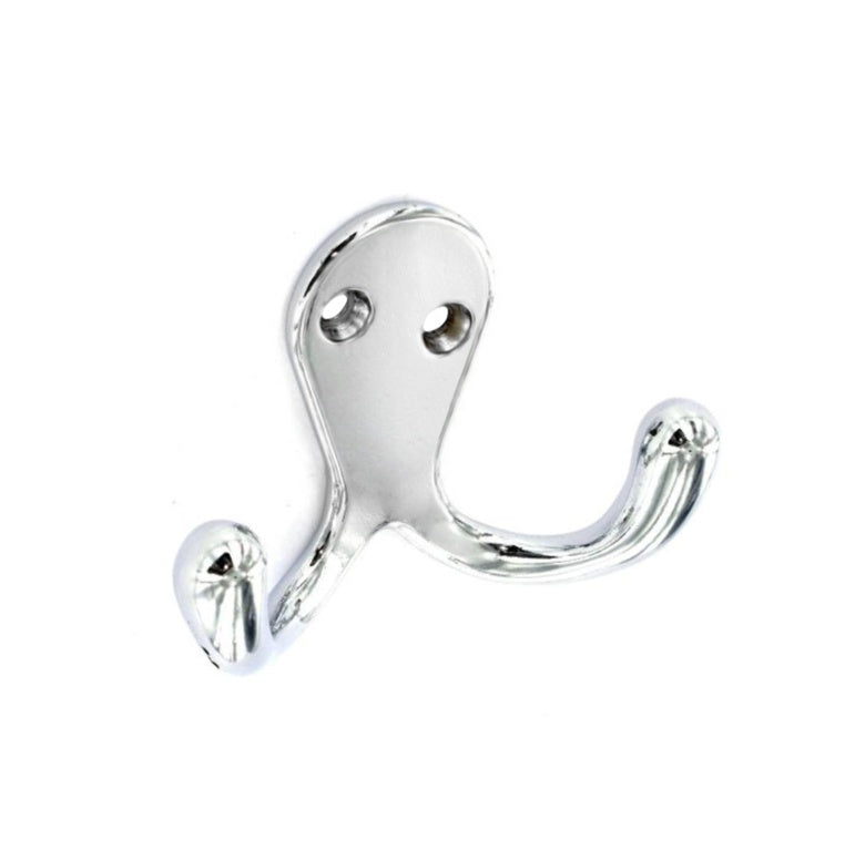 Securit Double Robe Hooks (2) CP 70mm
