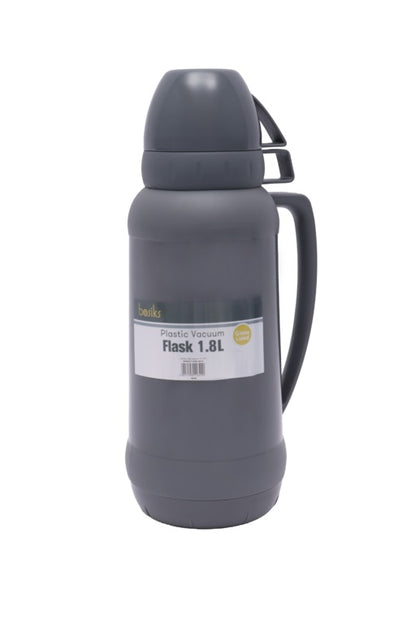 Basiks Glass Lined Thermal Flask 1.8 Litre with 2 Cups
