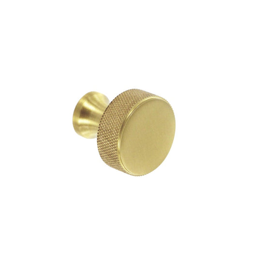 Smiths Architectural Solid Brass Knurled Knob 32mm Satin Brass