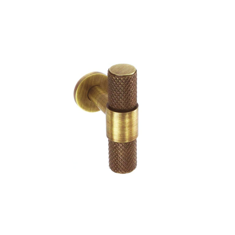 Smiths Architectural Shouldered T Knob 38mm Antique Brass