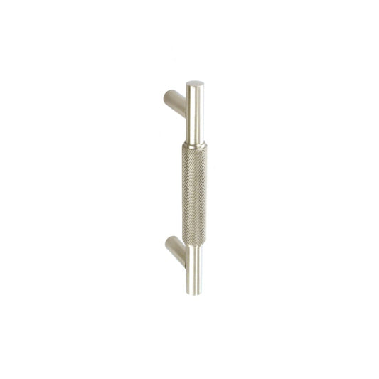 Smiths Architectural Solid Brass Knurled Handle 96mm Satin Nickel