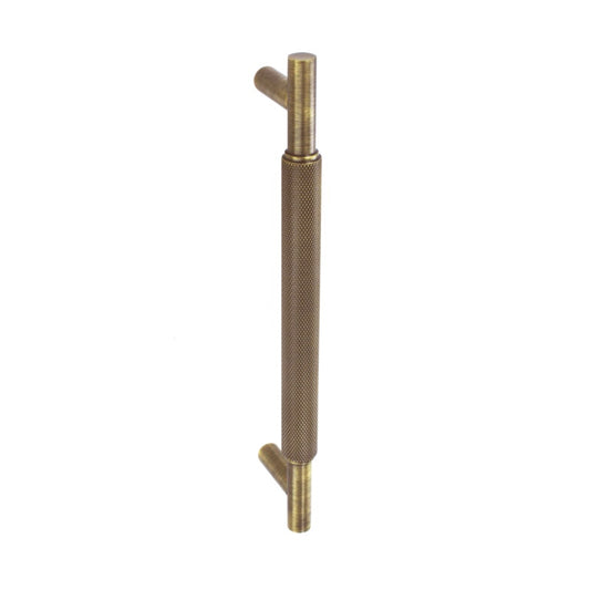 Smiths Architectural Solid Brass Knurled Handle 160mm Antique Brass