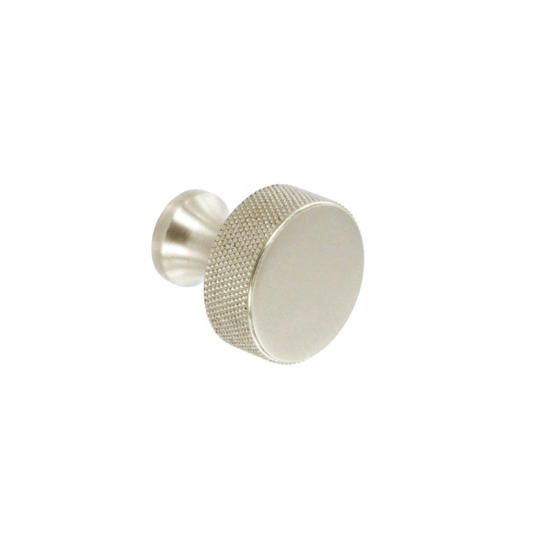 Smiths Architectural Solid Brass Knurled Knob 32mm Satin Nickel