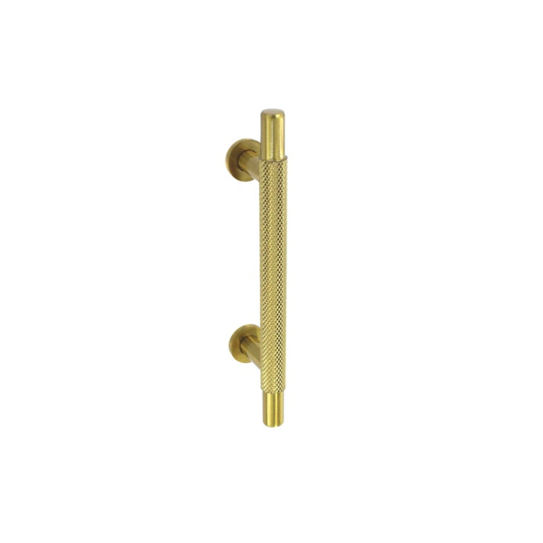 Smiths Architectural Cross Knurled Handle 96mm Satin Brass