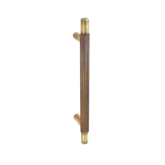 Smiths Architectural Linear Knurled Handle 128mm Antique Brass