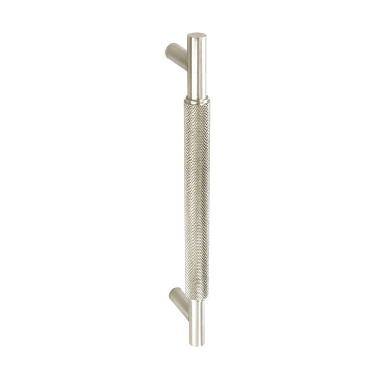 Smiths Architectural Solid Brass Knurled Handle 160mm Satin Nickel