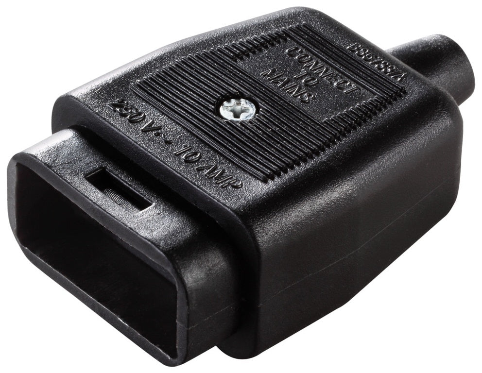 Masterplug 2 x 10 Amp 2 Pin Heavy Duty Reversible Connector Black